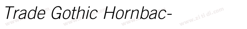 Trade Gothic Hornbac字体转换